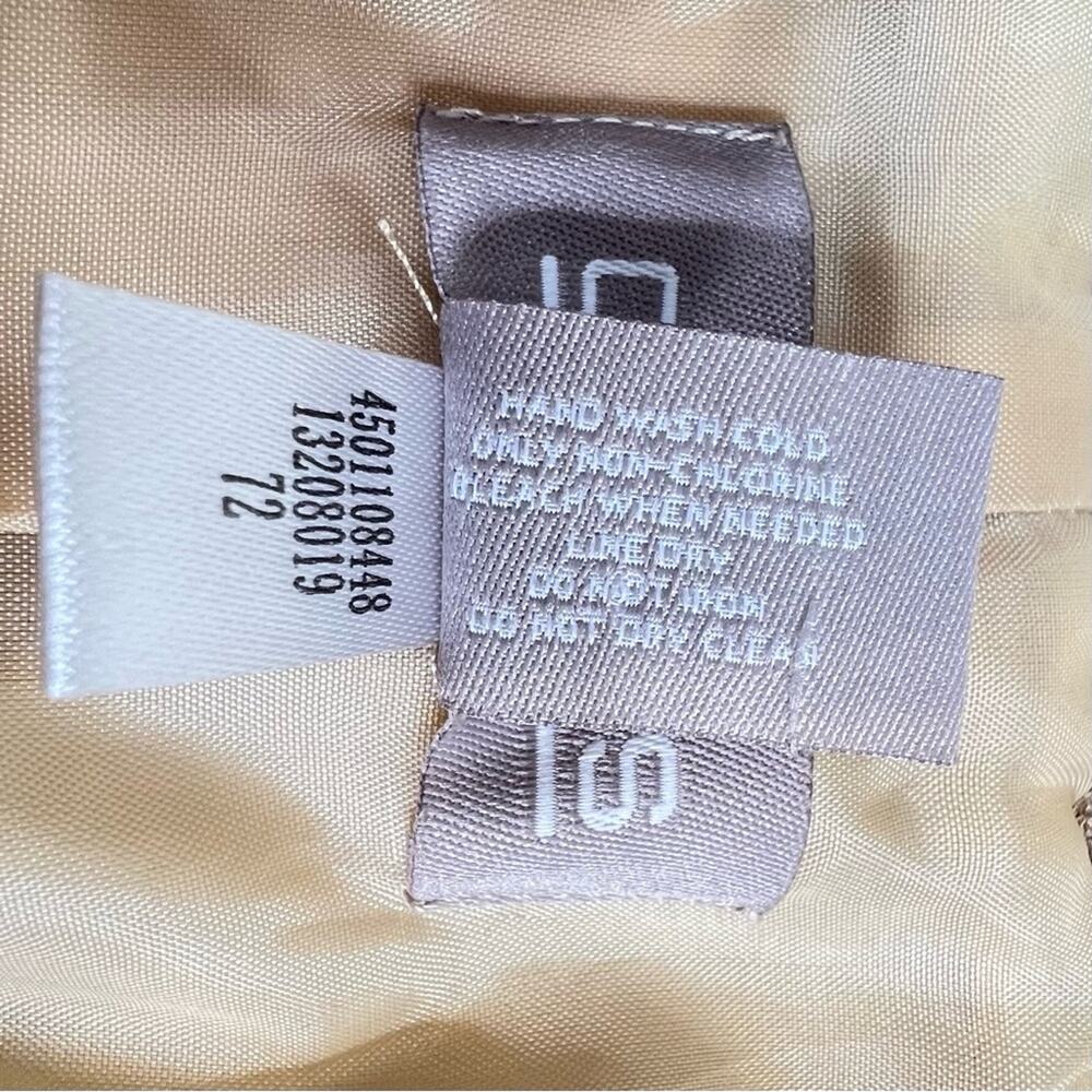 Chico's 2 Womens Zip-Up Quilted Vest Size L Gold Shimmer Lightweight - Picture 5 of 7